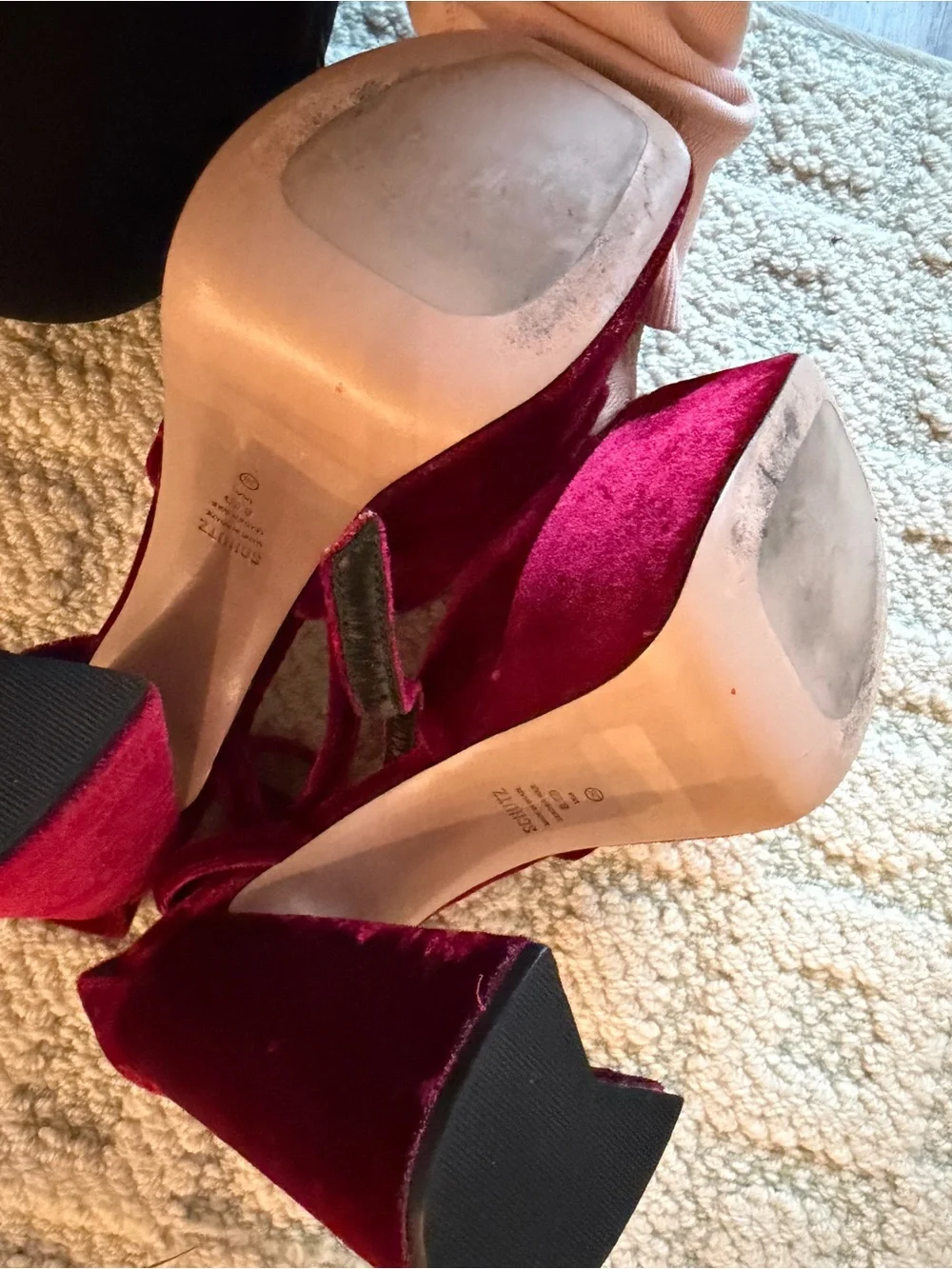 Anthropology Schutz Aryia platform size 8.5 cottagecore y2k whimsical red velvet